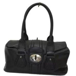 TOD'S Handbag Leather BLK Solid Color